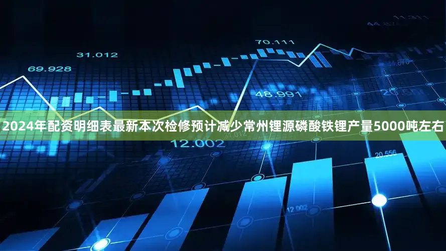 2024年配资明细表最新本次检修预计减少常州锂源磷酸铁锂产量5000吨左右